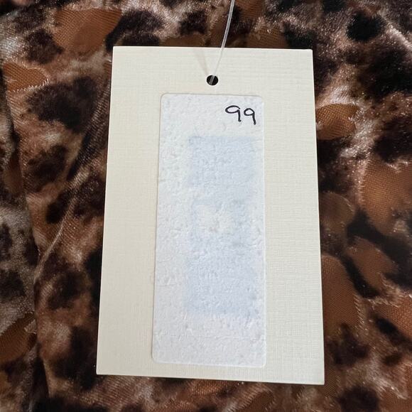 Nurture by Westbound Woman Velvet Maxi Dress 2X Brown Animal Print High Low Hem - Picture 10 of 10